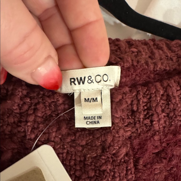RW&CO. Deep red wine cardigan NWT - size med - Picture 4 of 9